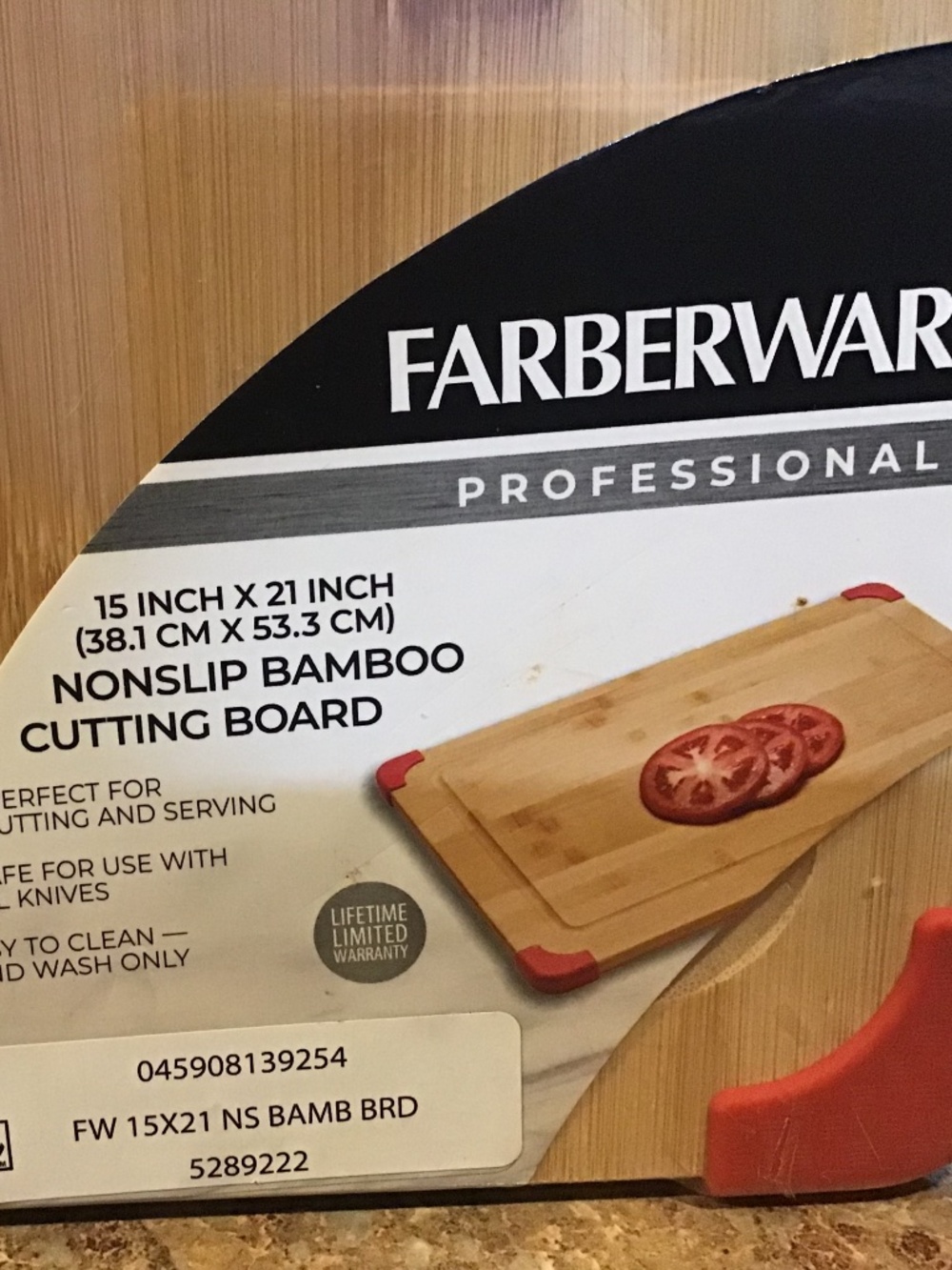 Bamboo cutting board farberware NWT.  Charcuterie, veggie or meats.